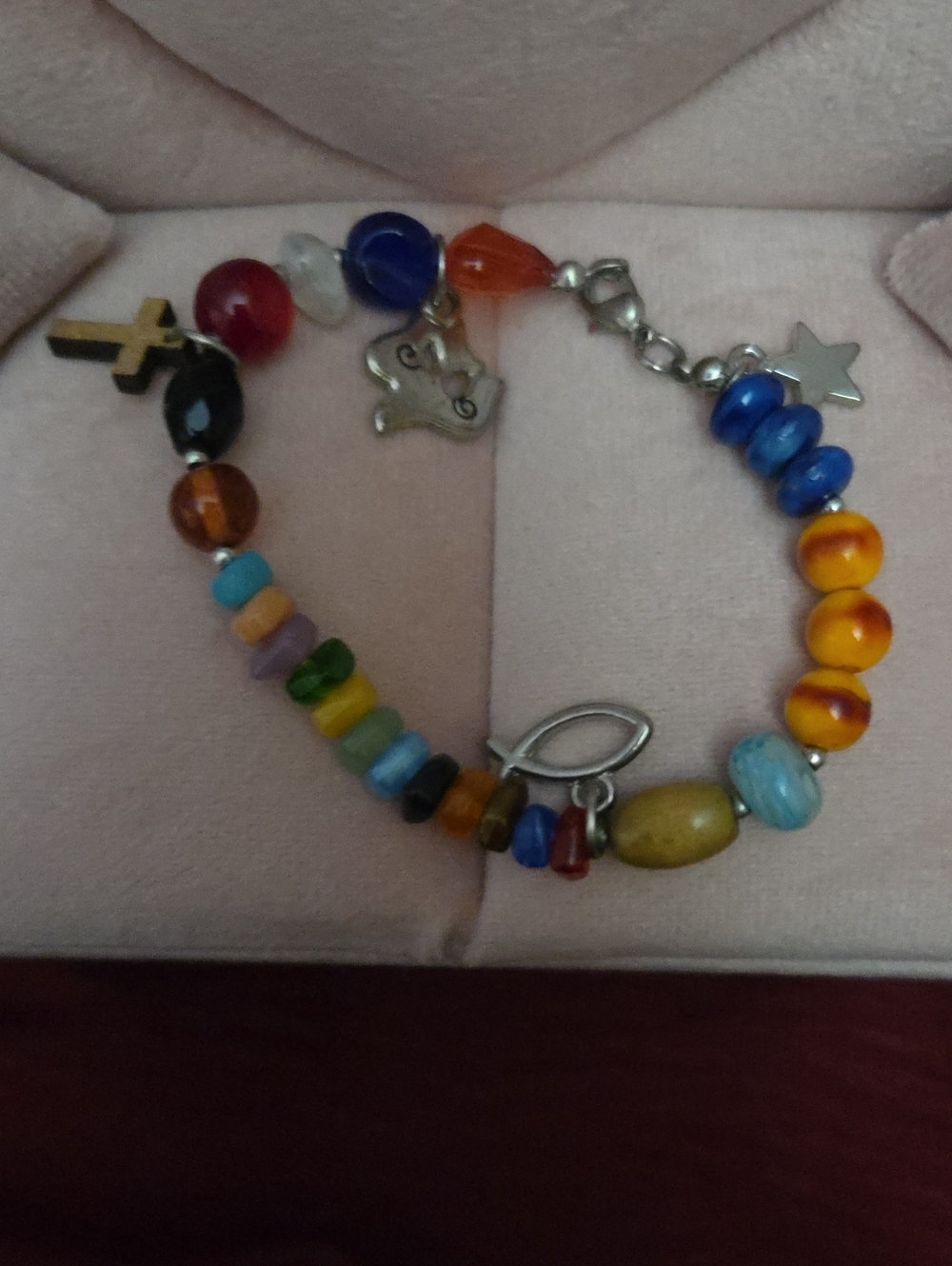 Bracelet Multicolor Beads With Charms - Women's Jewelry